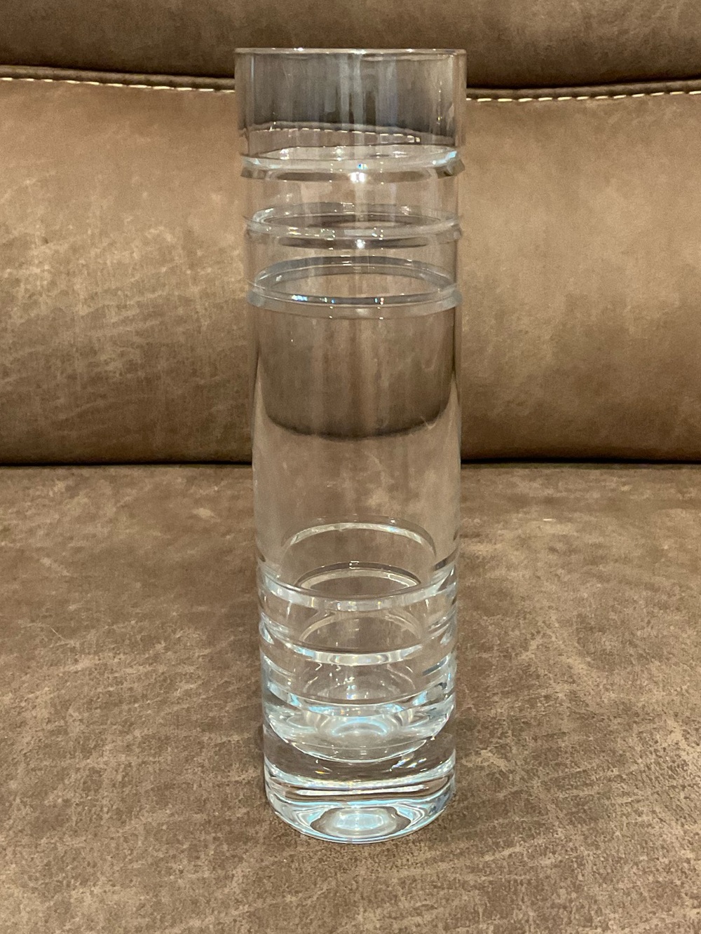 Tiffany & Co. Crystal Triple Ring Bud Vase